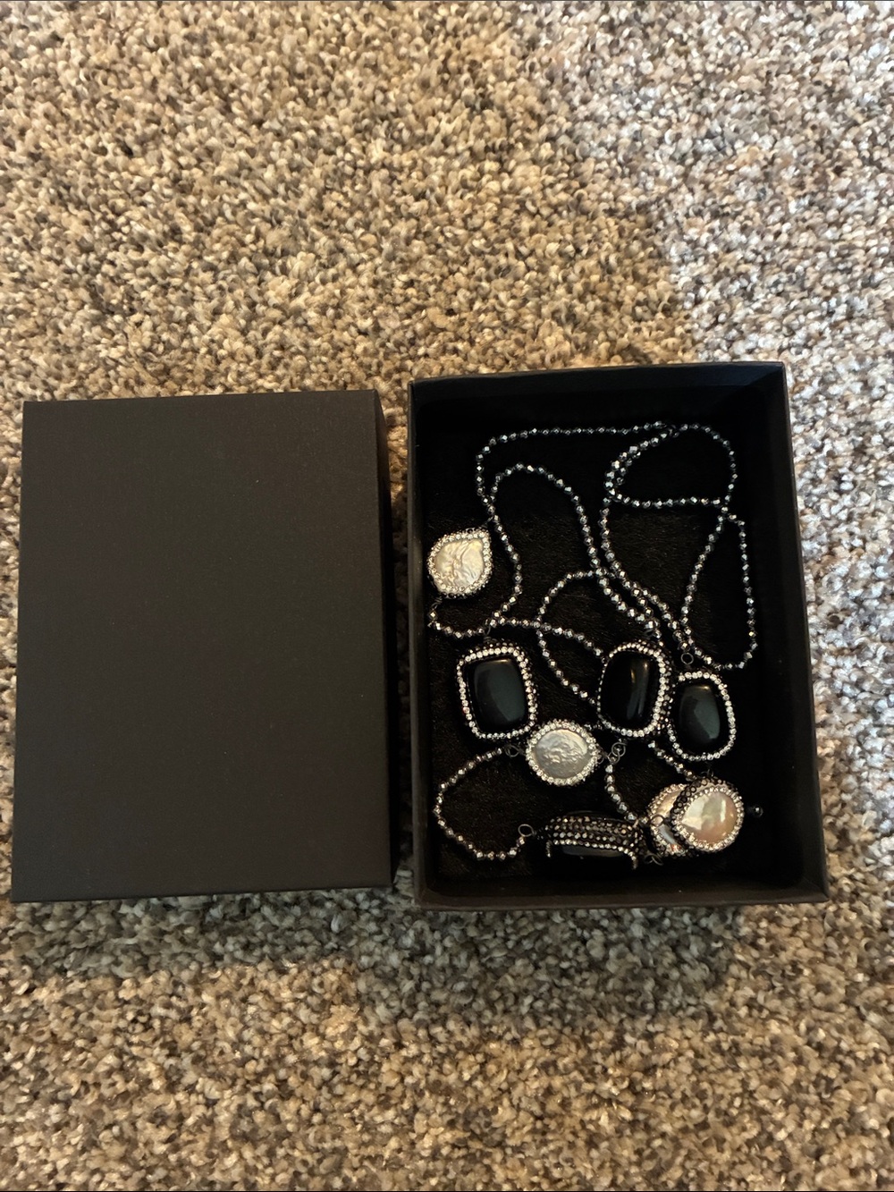 Onyx & Mother Of Pearl Necklace